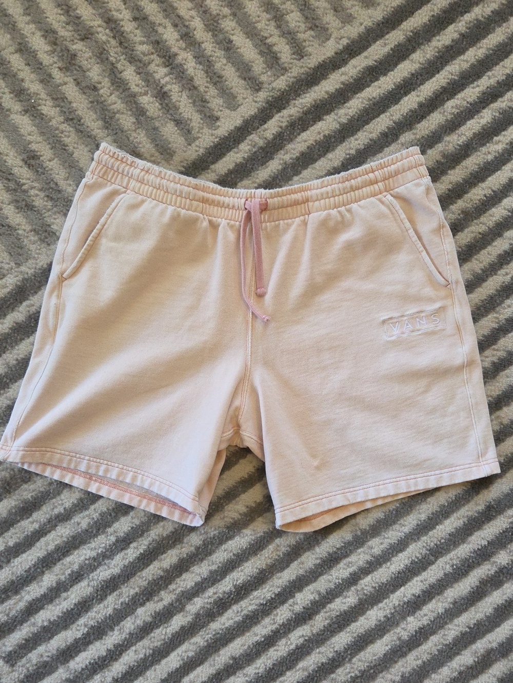 Vans Pale Pink Drawstring Sweat Shorts Size XL